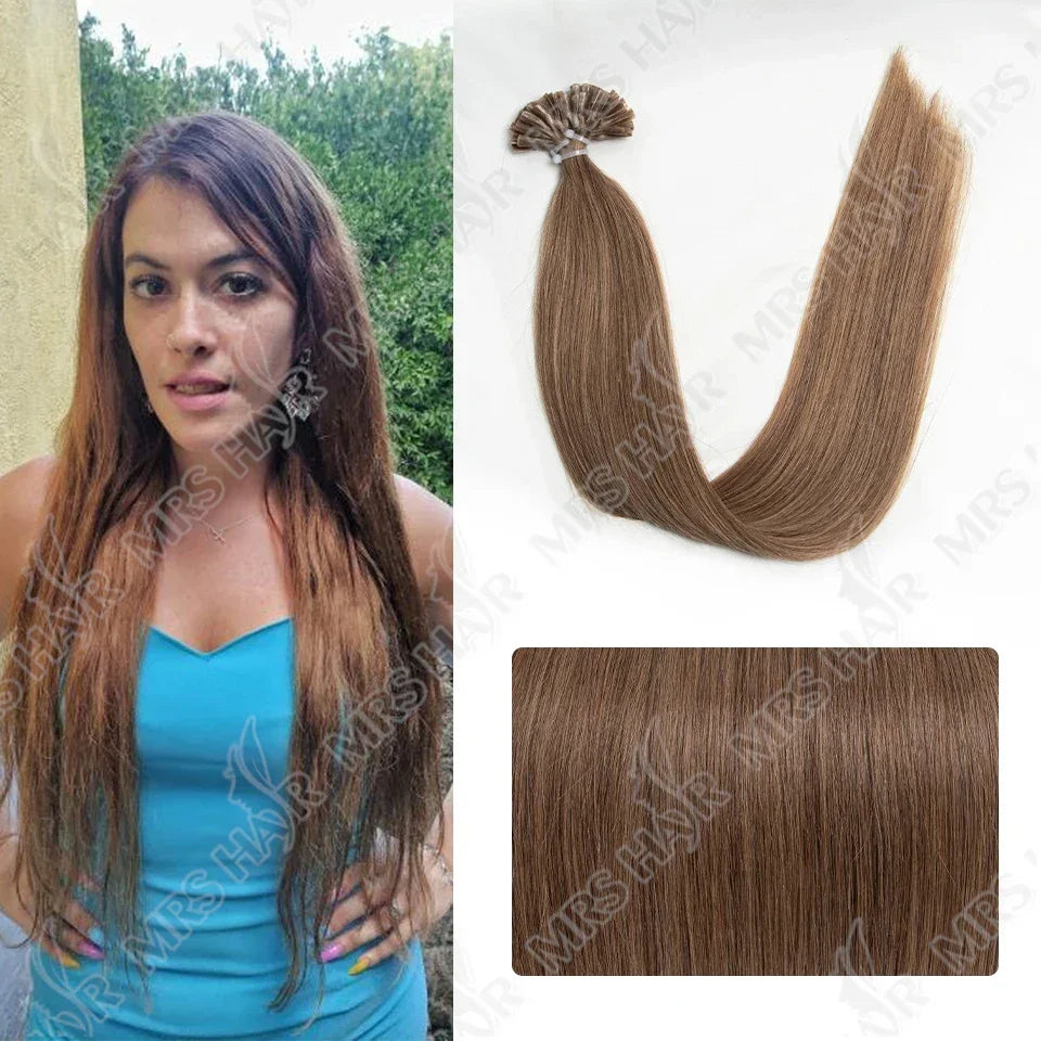 Blonde Natural U Tip Fusion Hair Extensions