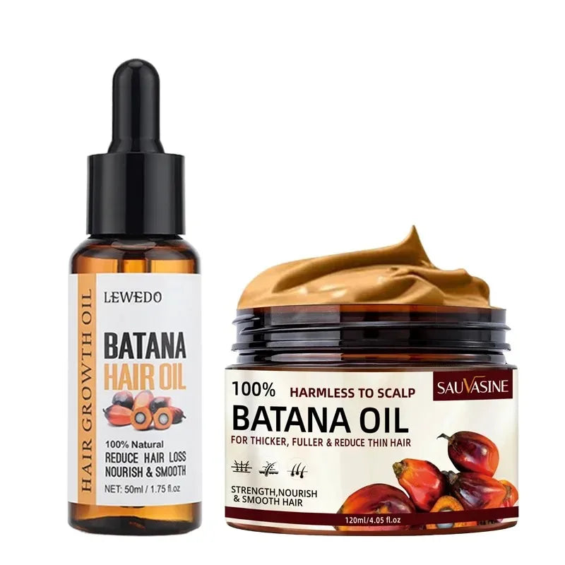 100% Natural Batana Oil Batana Butter Hair Mask Treatment Deep Conditioner for Dry Damaged Hair and Growth Nourishing & Smooth