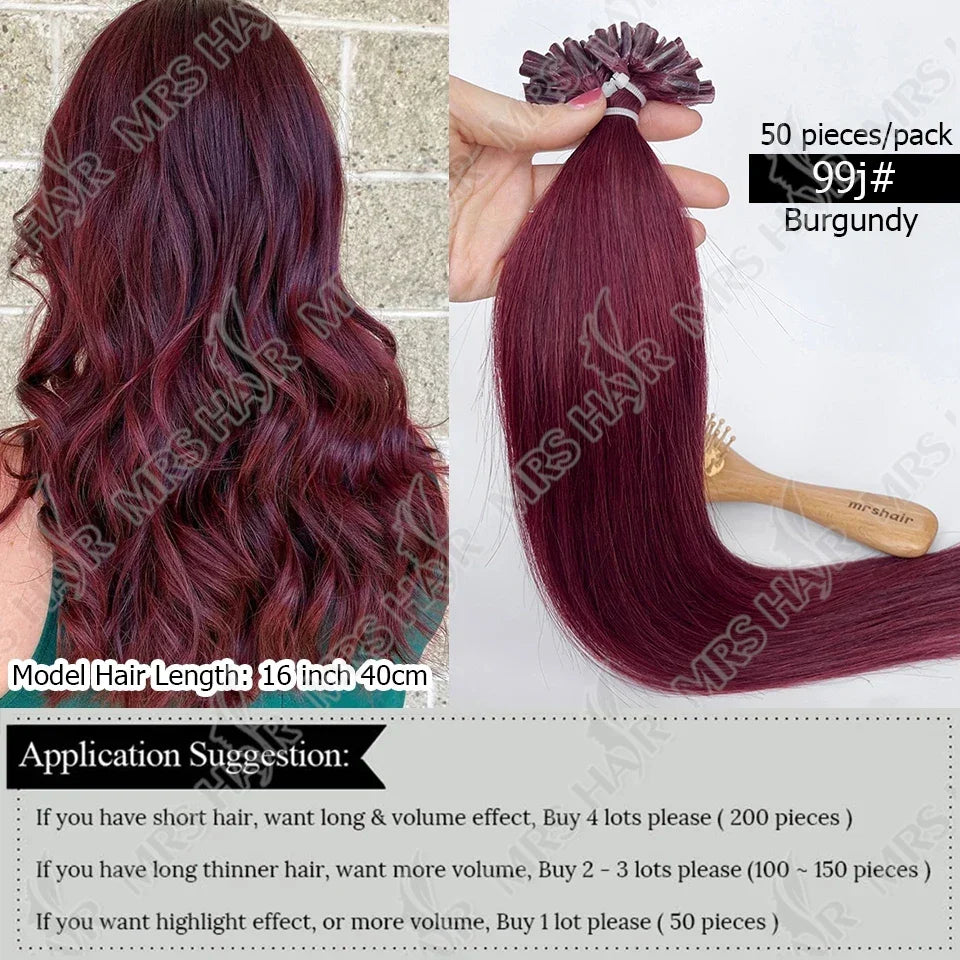 Blonde Natural U Tip Fusion Hair Extensions