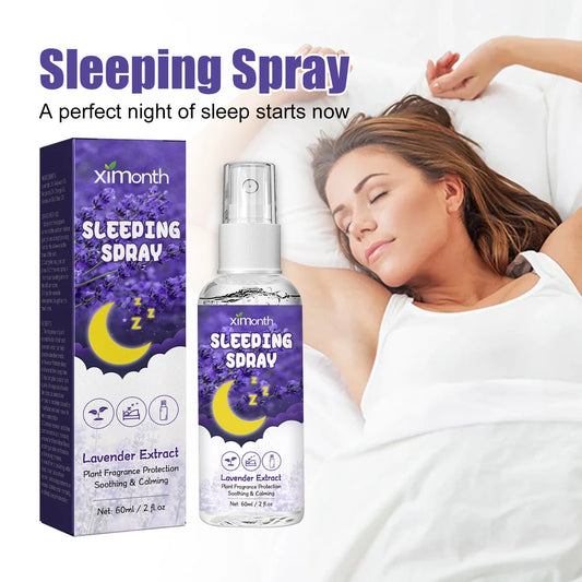Lavender Sleep Spray Relieve Fatigue Anxiety Help Relaxing Body Aromatherapy Pillow Room Deep Sleep Natural Essential Oil Mist
