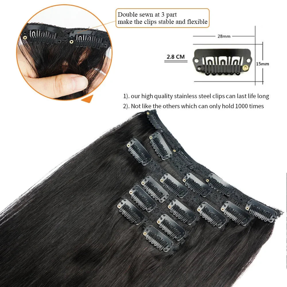 Doreen Full Head Brazilian Machine Remy Clip-In Hair Extensions