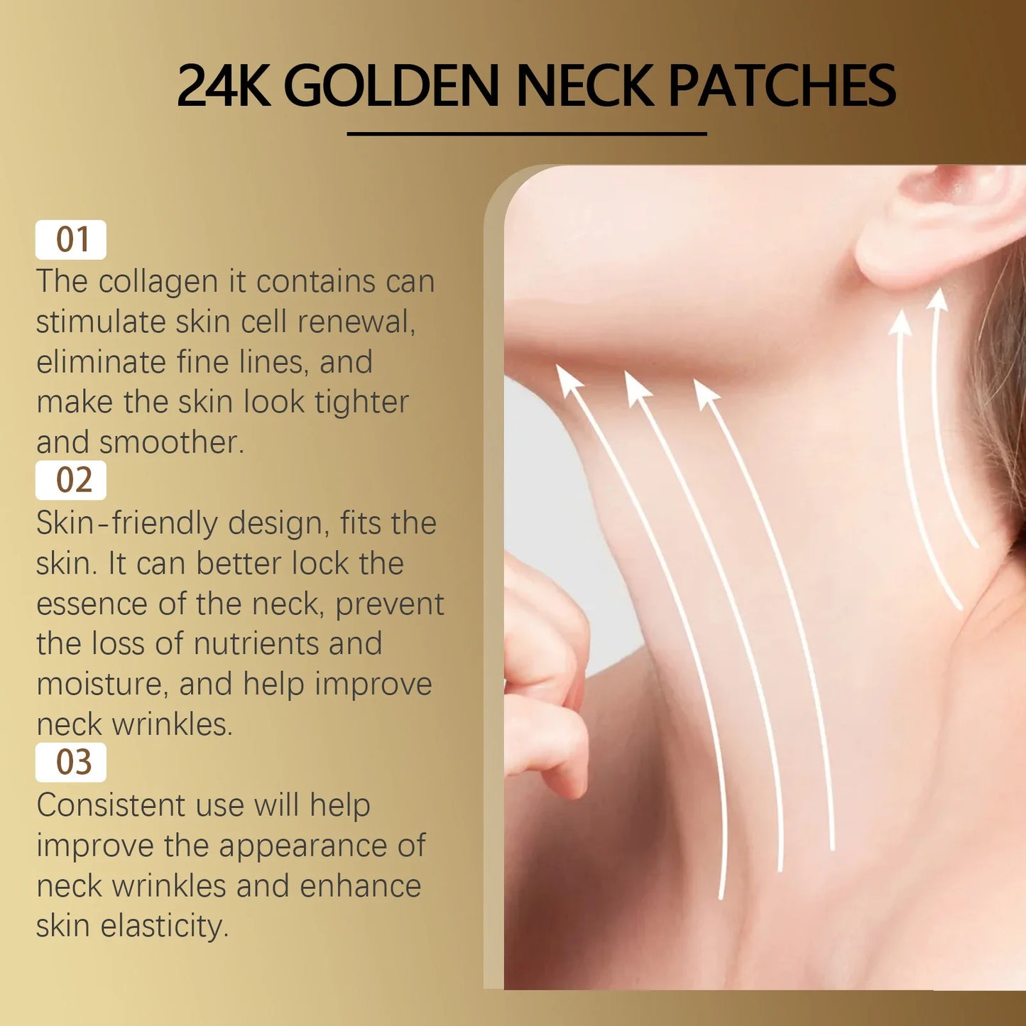 Firming Neck Mask Collagen Lifting Moisturizing Hydrating Smooth Fine Lines Repair Brightening Skin Care Tightening Neck Patches