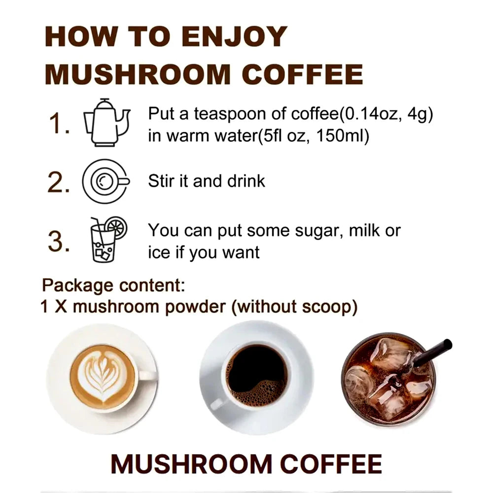 Bunkell Mushroom Coffee – Premium 6 Mushroom Coffee Blend for Energy, Focus, and Immune Support