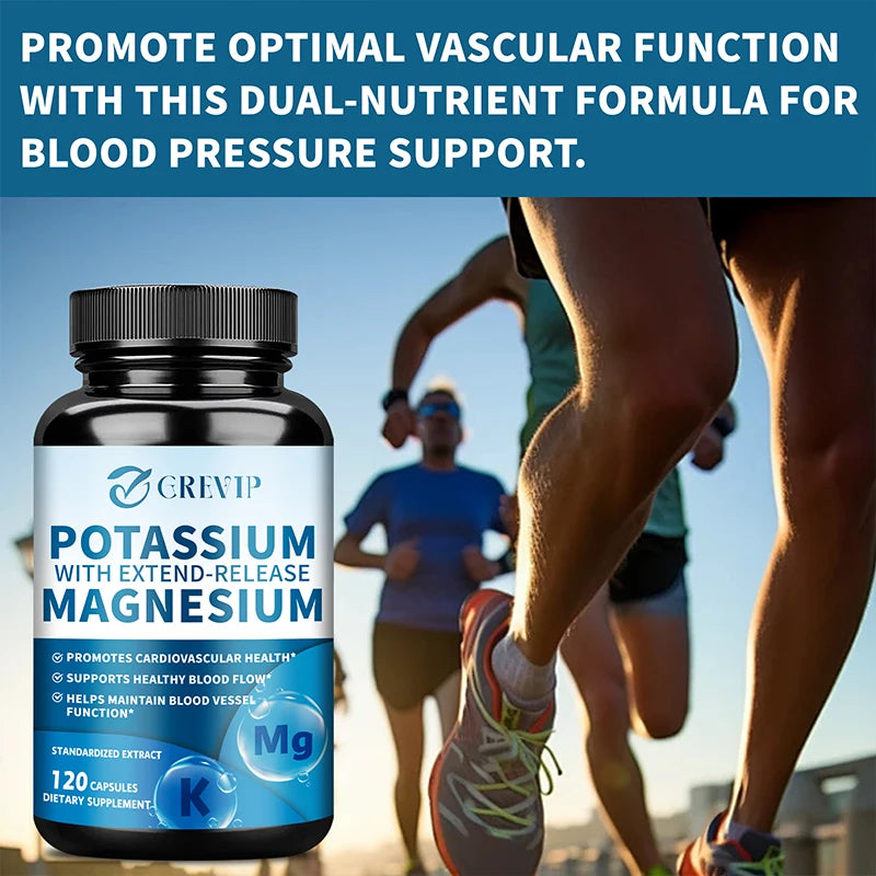 Potassium Magnesium - Support Bone Health, Muscle Spasms, Beauty, Improve Sleep Quality