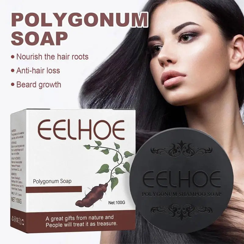 Polygonum Hair Darkening Shampoo Soap Bar Repair Gray White Hair Color To Black Shampoo Soap Nourishing Shampoo Soap Bar