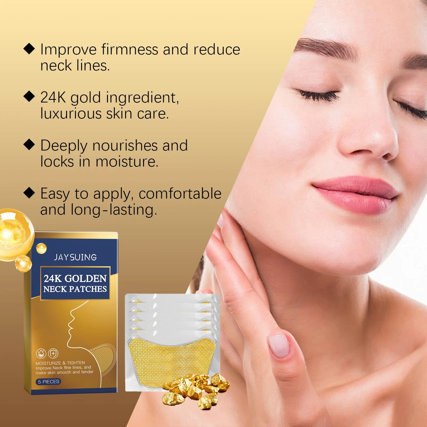 Firming Neck Mask Collagen Lifting Moisturizing Hydrating Smooth Fine Lines Repair Brightening Skin Care Tightening Neck Patches