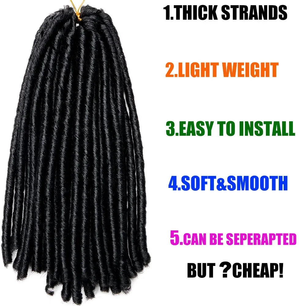 Sallyhair 14inch Synthetic Faux Soft Afro Dreadlock Crochet Braids