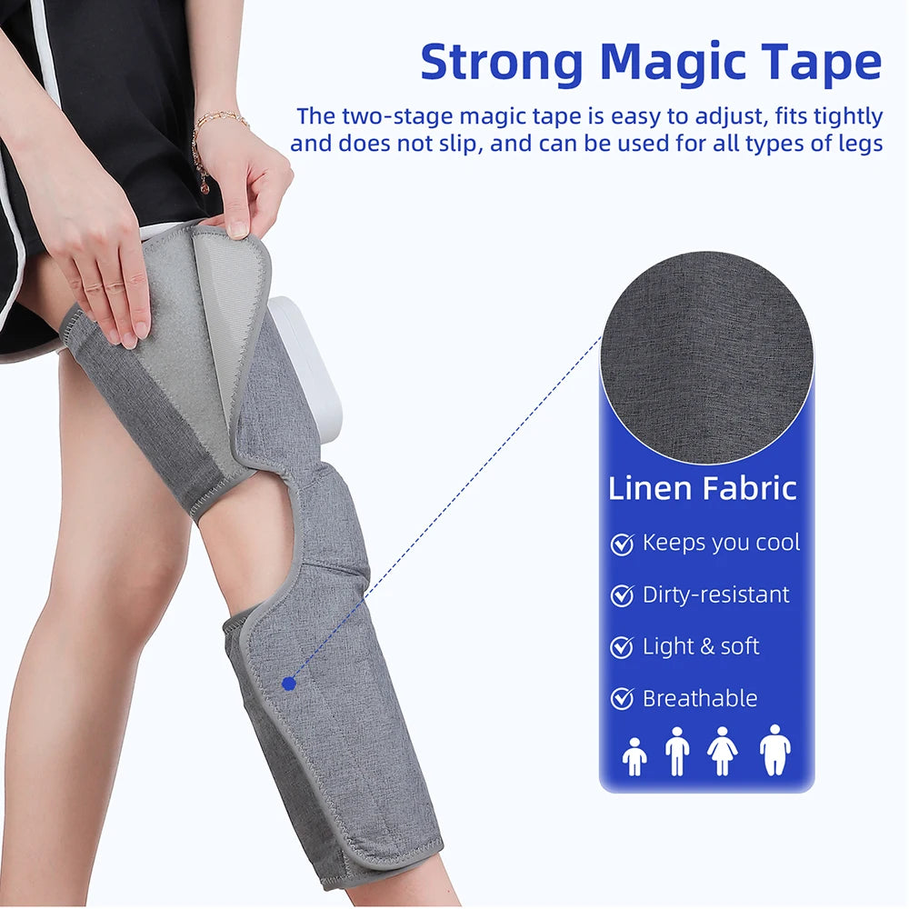 Foreverlily Wireless Electric Leg and Knee Massager with Air Compression and Vibration