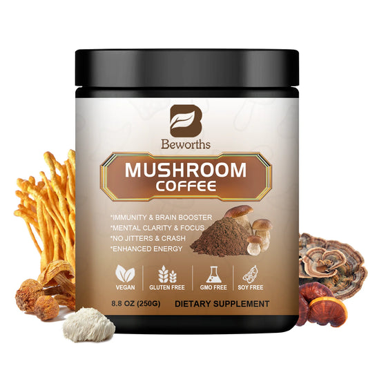 MINCH 10-in-1 Mushroom Coffee Powder – Brain, Energy & Immune Boost