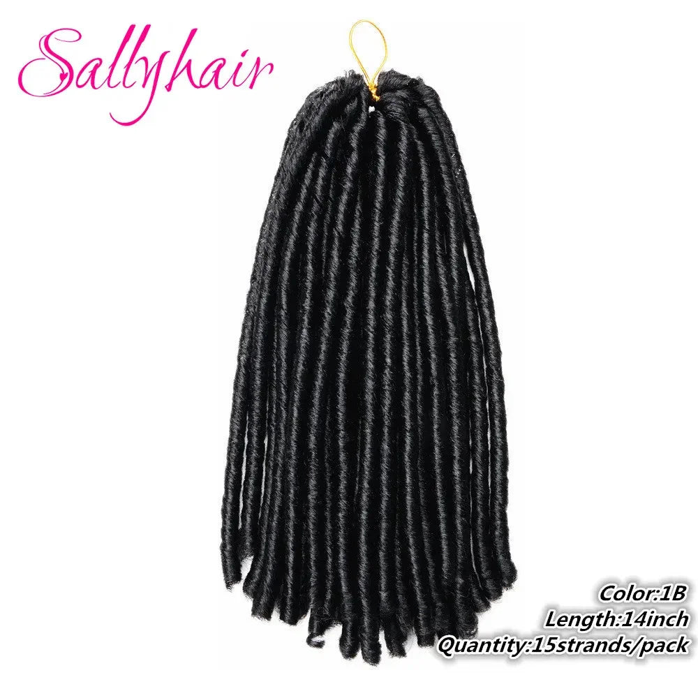 Sallyhair 14inch Synthetic Faux Soft Afro Dreadlock Crochet Braids
