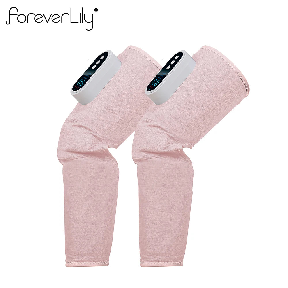 Foreverlily Wireless Electric Leg and Knee Massager with Air Compression and Vibration