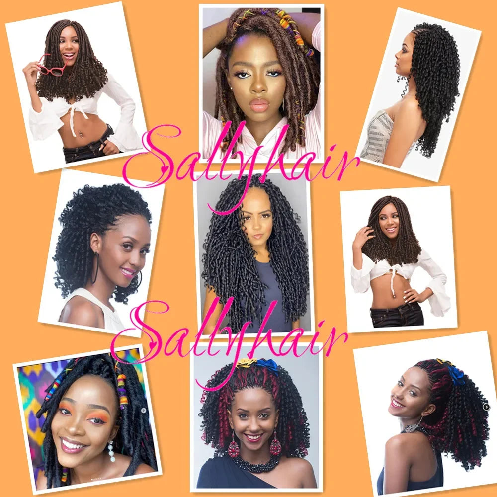 Sallyhair 14inch Synthetic Faux Soft Afro Dreadlock Crochet Braids