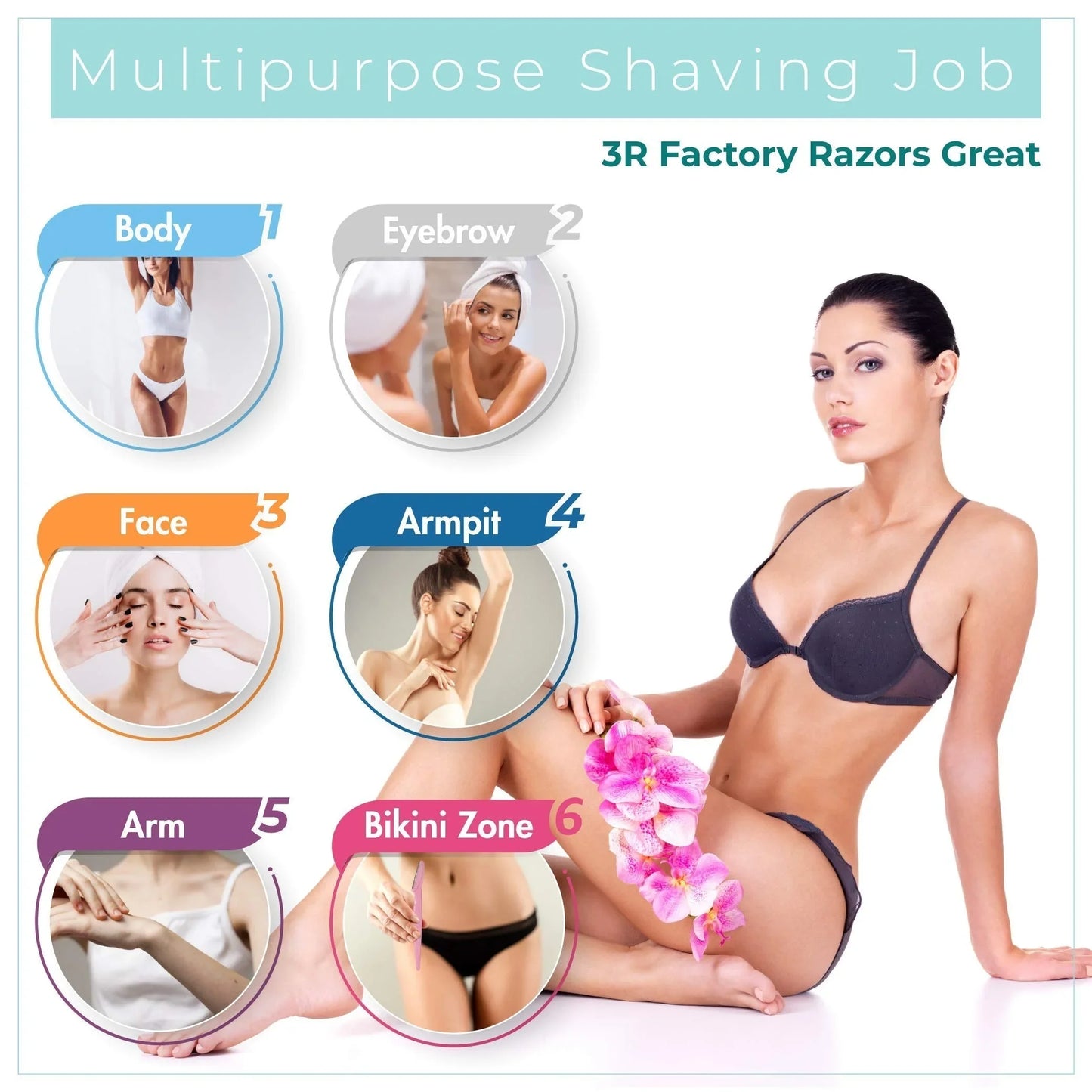 Ladies Facial Razors 6 Pack – Safe, Easy