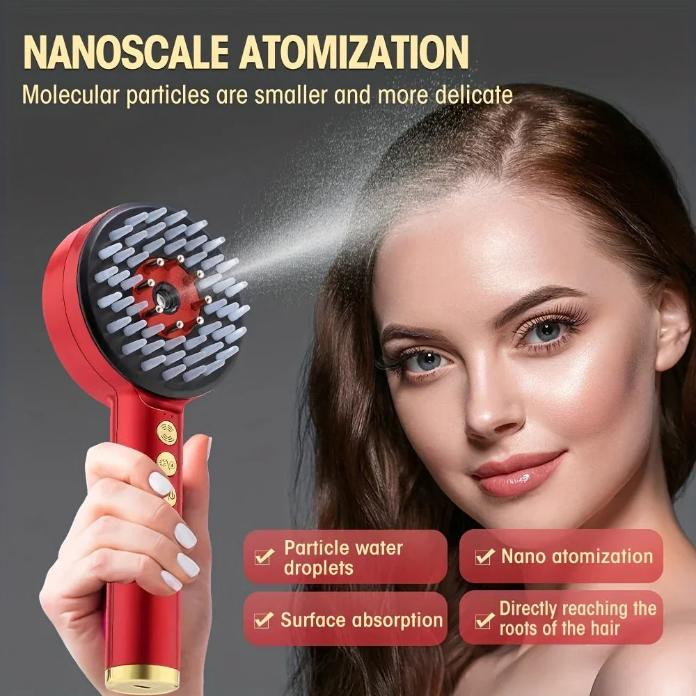 Electric Massage Comb for Scalp Care – Red & Blue Light Therapy