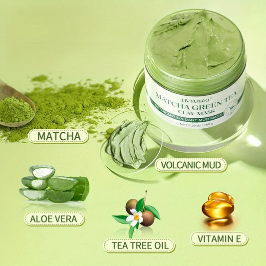 Matcha Mud Mask – Green Tea Mud Mask for Deep Cleansing & Hydration