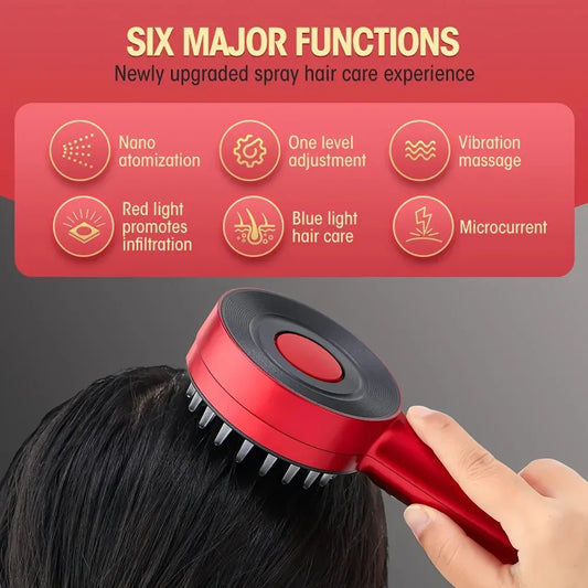 Electric Massage Comb for Scalp Care – Red & Blue Light Therapy
