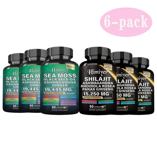 Sea Moss Capsules – Plant-Based Shilajit & Ashwagandha Supplement