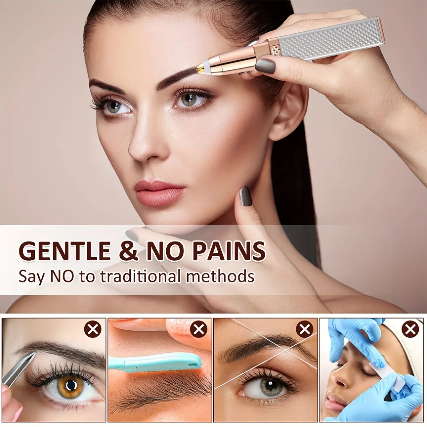 Facial Hair Remover – Eyebrow & Face Shaver for Women with LED