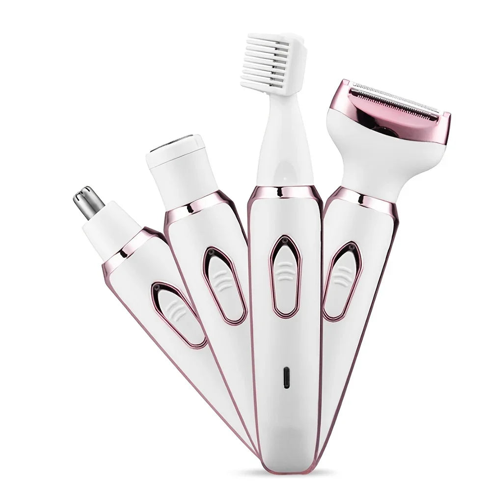 Electric Shaving Kit for Women – SmoothGlide 4-in-1 Wet/Dry Hair Remover