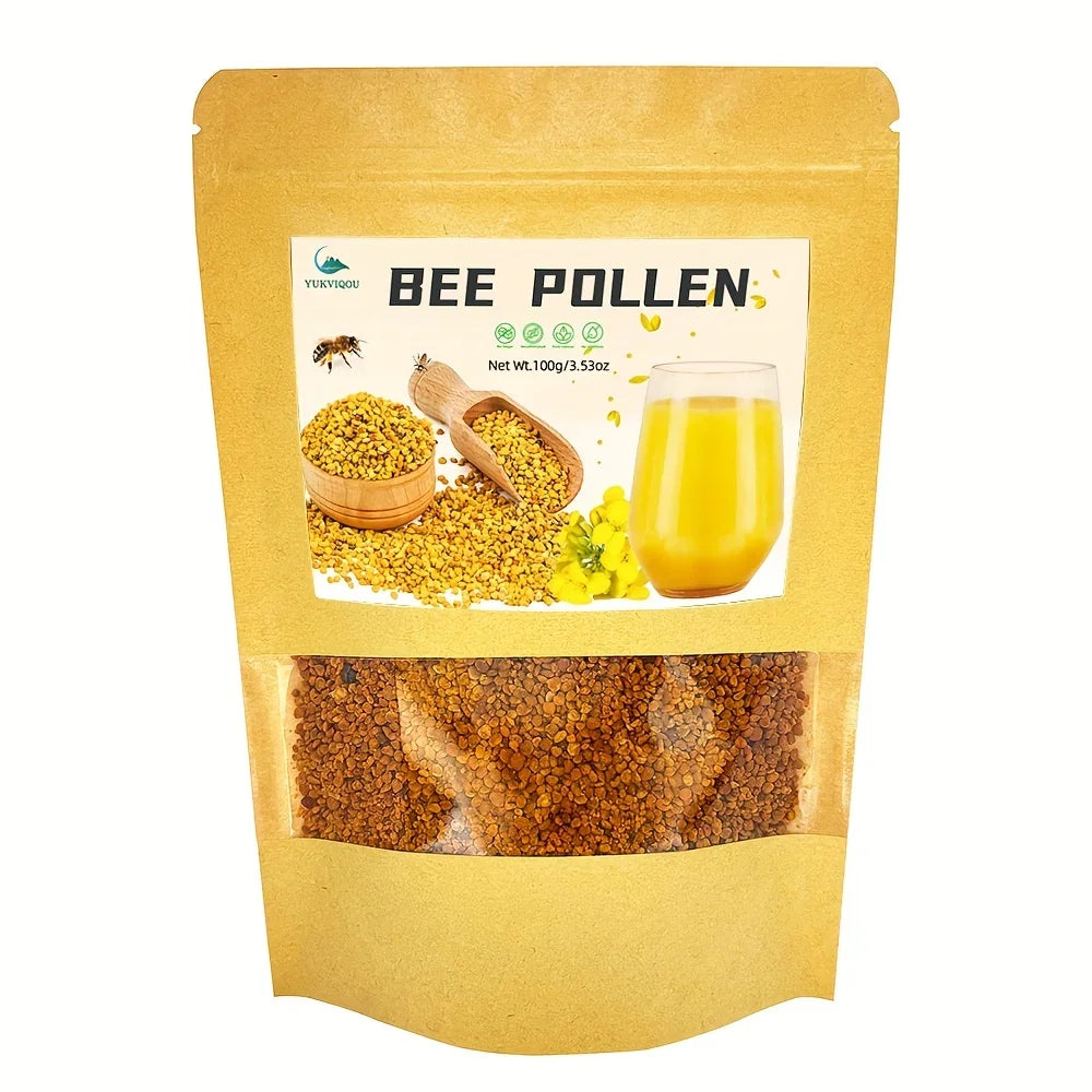 Hypoallergenic Pure Bee Pollen 3.52oz Natural Granules Rich in Amino Acids & Vitamins for Allergy Relief Enhanced Immunity Ideal for Juices Smoothies Latex-Free