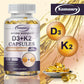 Vitamin D3 K2 Complex – 2-in-1 Daily Supplement for Immune & Bone Health (120 Capsules)