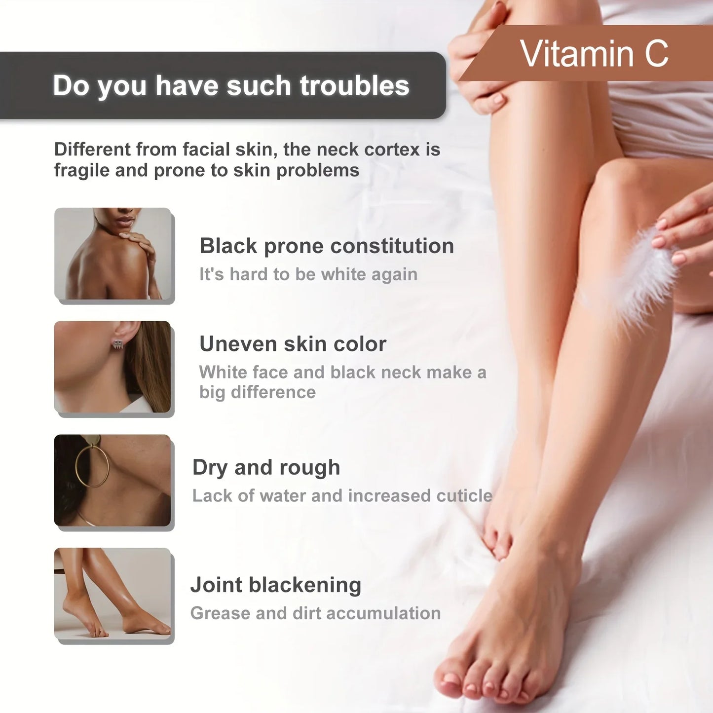 Vitamin C Cream for Face & Body – 1.06oz Whitening Moisturizer