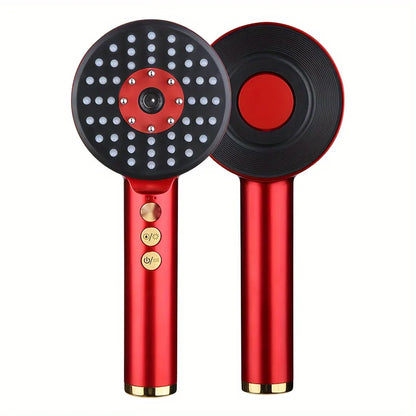 Electric Massage Comb for Scalp Care – Red & Blue Light Therapy