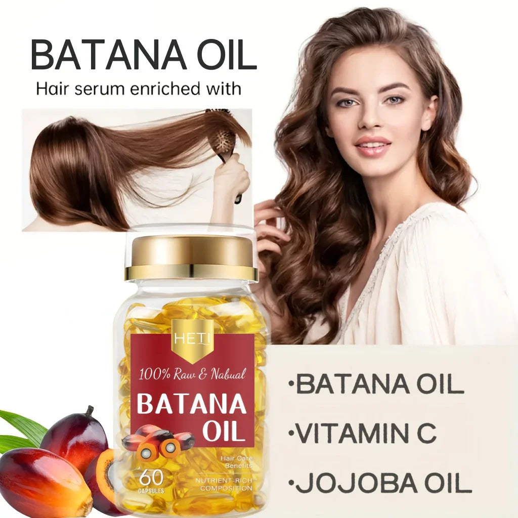Batana Oil Capsules – Cold-Pressed Hair Repair Formula