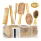 Bamboo Hair Brush Set – 6pc Eco Hair Care Kit for All Hair Types