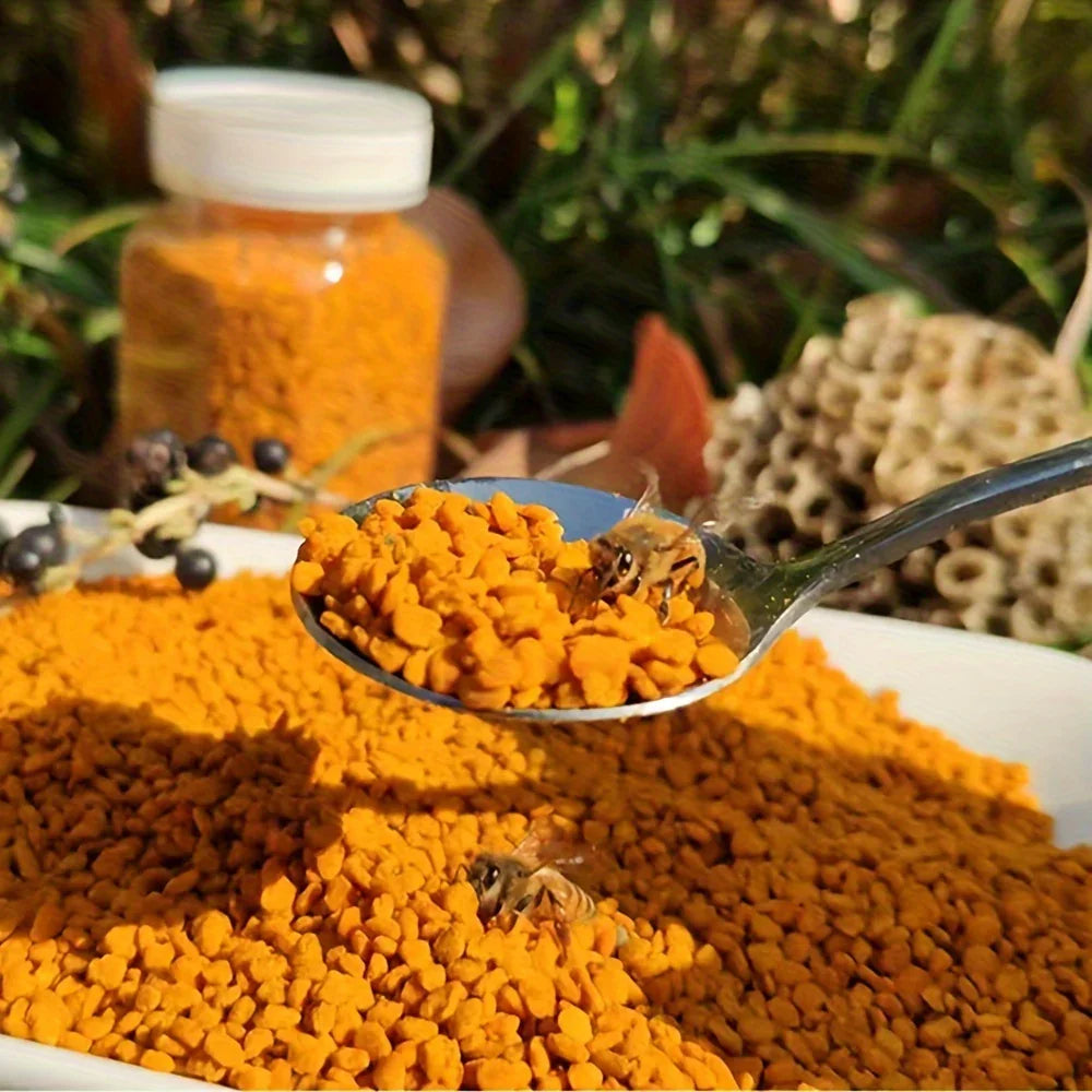 Hypoallergenic Pure Bee Pollen 3.52oz Natural Granules Rich in Amino Acids & Vitamins for Allergy Relief Enhanced Immunity Ideal for Juices Smoothies Latex-Free