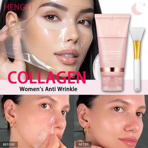 5PC Korean Collagen Wrapping Peel Off Facial Mask Elasticity Hydration Reduces Sagging Dullness Hydrolyzed Collagen Skin Care