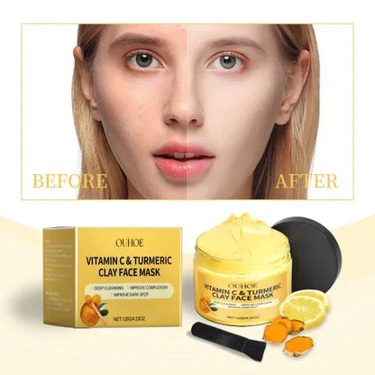 Vitamin C Mud Mask – Hydrating & Brightening Turmeric Facial Film