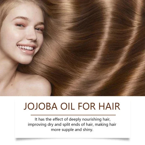 EELHOE Jojoba Oil 100ml Non-Greasy Deep Moisturizing Hair Care Dry Hair Nourisher Vitamin E Enriched Pine Nut Extract
