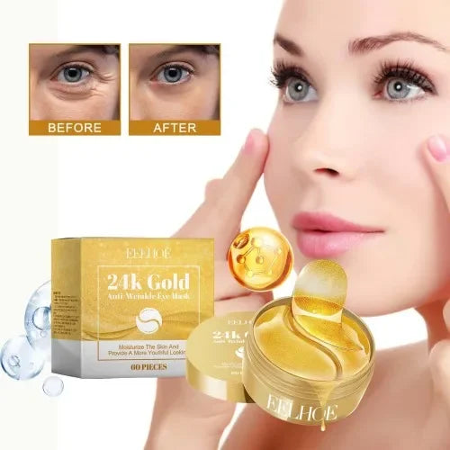 EELHOE 24K Gold Anti-Wrinkle Mask  Improving Lines Brightening And Moisturizing Skin Eye