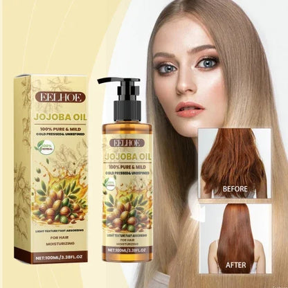 Jojoba Hair Oil – Non-Greasy Vitamin E Hair Repair Oil for Dry Hair and Split Ends