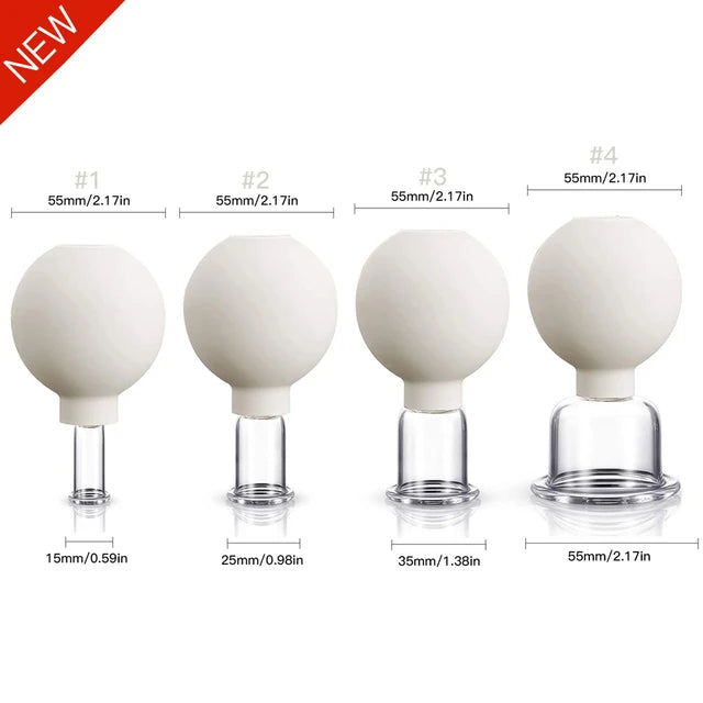 MARFLY Vacuum Cupping Set – Glass Cups for Blood Circulation & Pain Relief