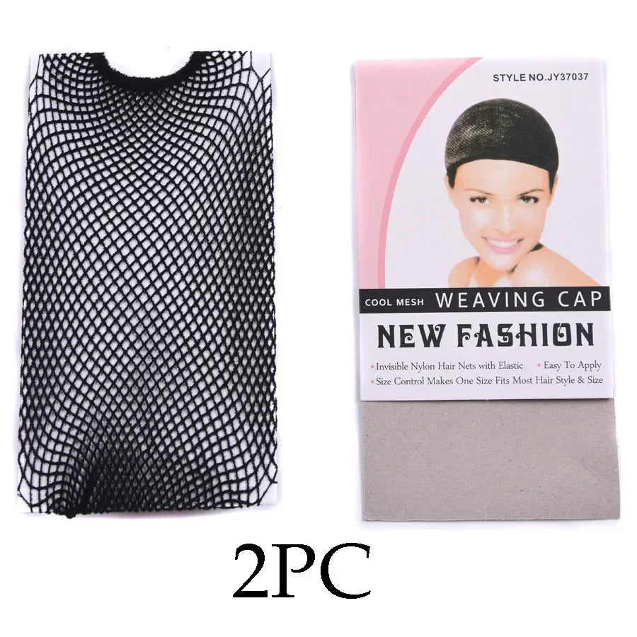 Nylon Hair Net Wig Cap with Elastic Open Ended Breathable Mesh Hairnet