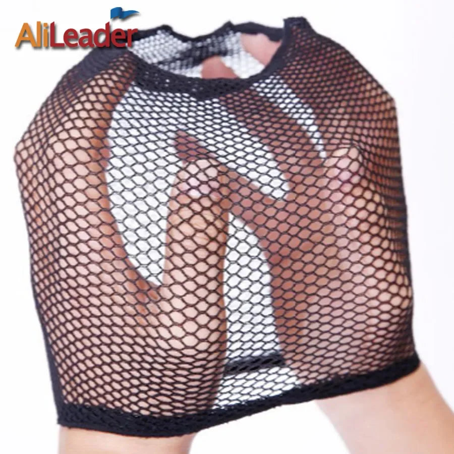 Nylon Hair Net Wig Cap with Elastic Open Ended Breathable Mesh Hairnet