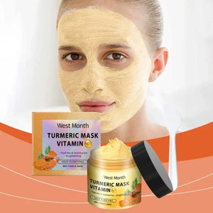 West Month Turmeric Mask Facial Cleansing Hydrating  Moisturizing And Firming Skin Smear Vitamin C Mud