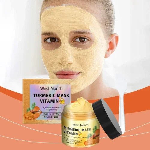 West Month Turmeric Mask Facial Cleansing Hydrating  Moisturizing And Firming Skin Smear Vitamin C Mud