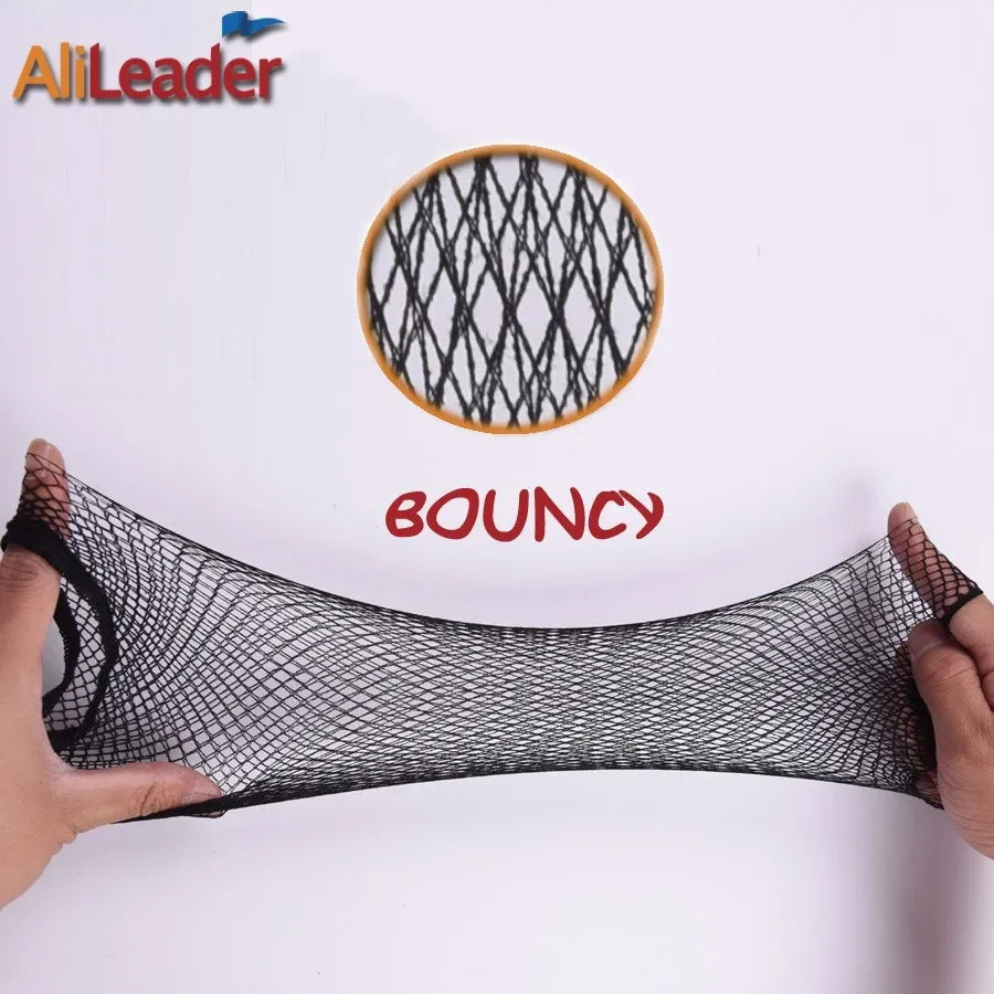 Nylon Hair Net Wig Cap with Elastic Open Ended Breathable Mesh Hairnet