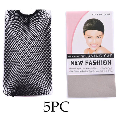 Nylon Hair Net Wig Cap with Elastic Open Ended Breathable Mesh Hairnet