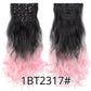 Alileader Synthetic Clip-on Hair Extensions Straight/Curly