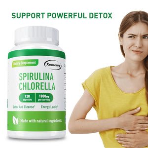 Xemenry Spirulina Chlorella Capsules – Immunity, Detox & Energy Boost