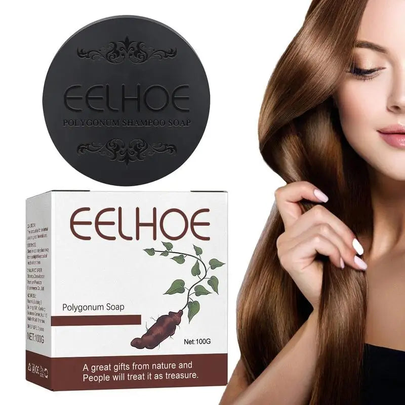Polygonum Hair Darkening Shampoo Soap Bar Repair Gray White Hair Color To Black Shampoo Soap Nourishing Shampoo Soap Bar