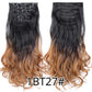 Alileader Synthetic Clip-on Hair Extensions Straight/Curly