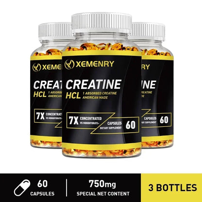 Xemenry Creatine HCl Capsules – Muscle, Energy & Cognitive Boost
