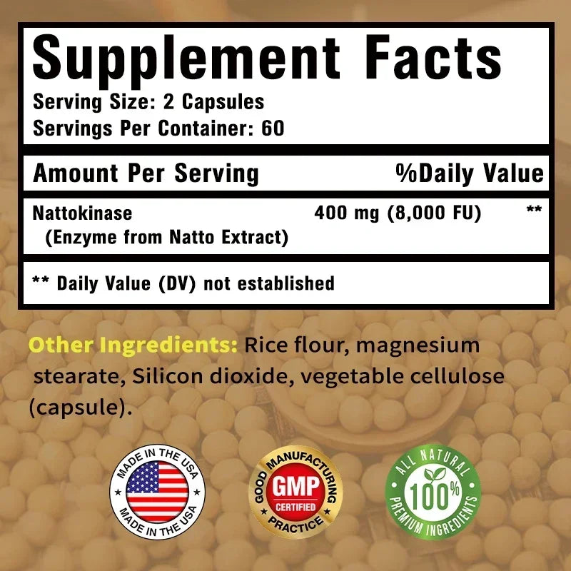 Coolkin Nattokinase 8,000 FU – Heart Health, Blood Circulation & Immunity