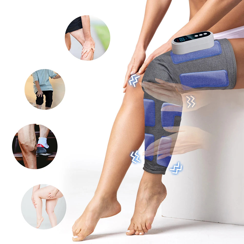 Foreverlily Wireless Electric Leg and Knee Massager with Air Compression and Vibration