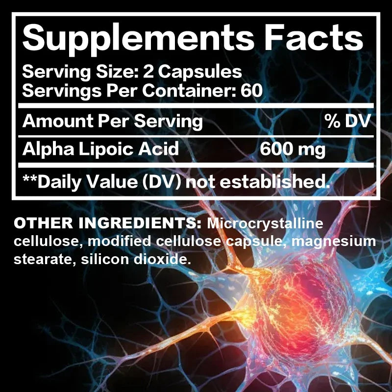 Airboy Alpha Lipoic Acid 600mg – Brain, Heart & Nerve Health Antioxidant